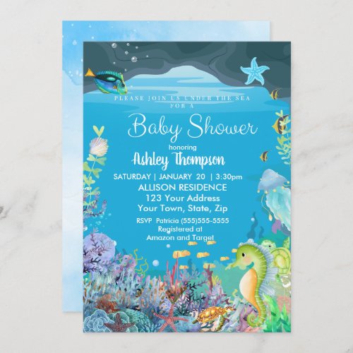 Under the Sea Boys Baby Shower Invitation