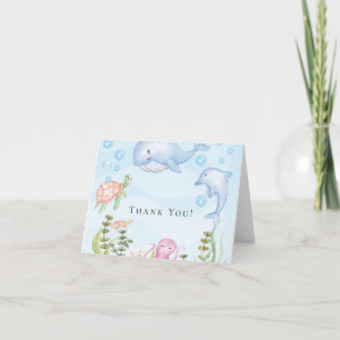 Under the Sea Boys Baby Shower Thank You Note