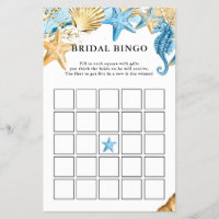 Under the Sea Bridal Bingo Bridal Shower Game