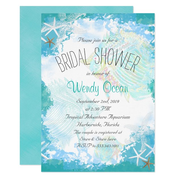 Under The Sea Bridal Shower Invitation