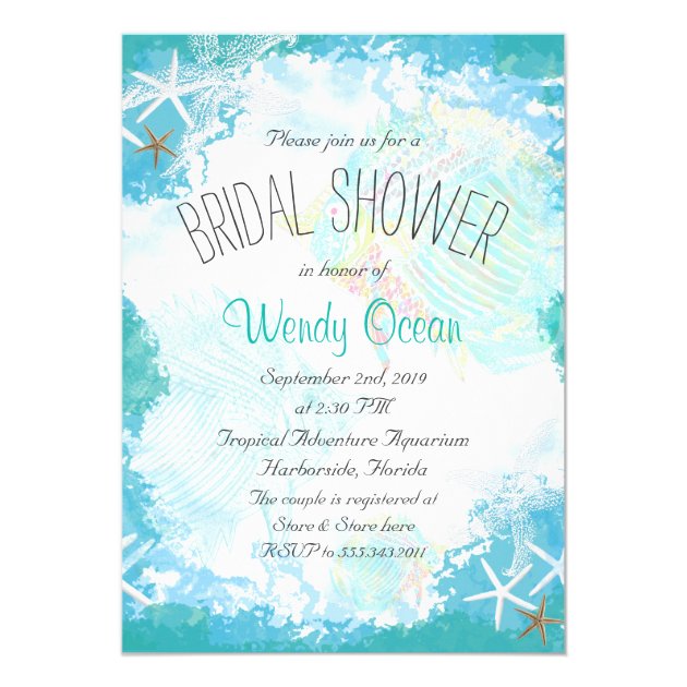 Under The Sea Bridal Shower Invitation