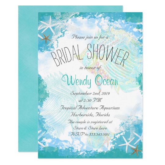 Under The Sea Bridal Shower Invitation Zazzle Under The Sea Bridal Shower Invitation