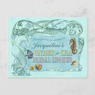 Under the Sea Bridal Shower Invitation Postcard