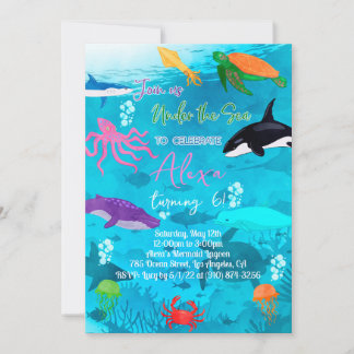 Under The Sea Bright Invitation