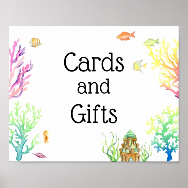 Under The Sea Cards and Gifts Sign (Front)