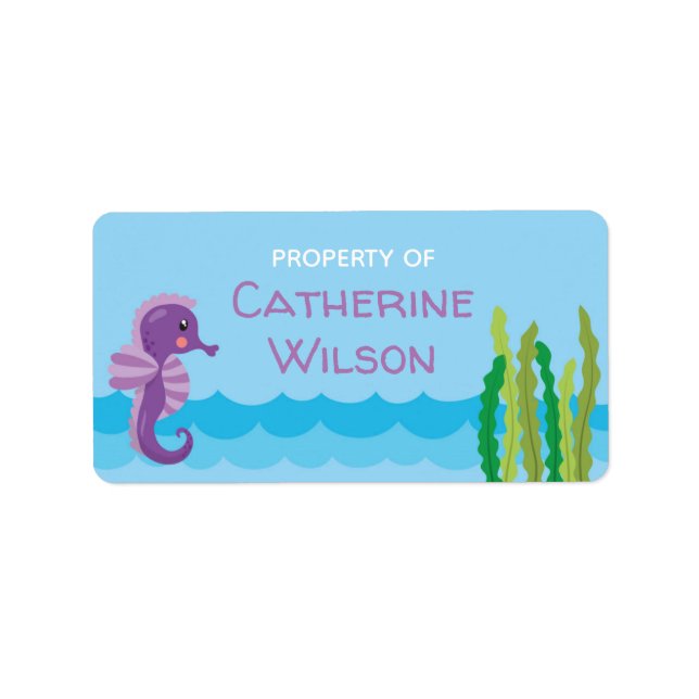 Under The Sea Children School Name Labels (Front)