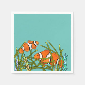 Under The Sea Clown Fish Birthday Napkins