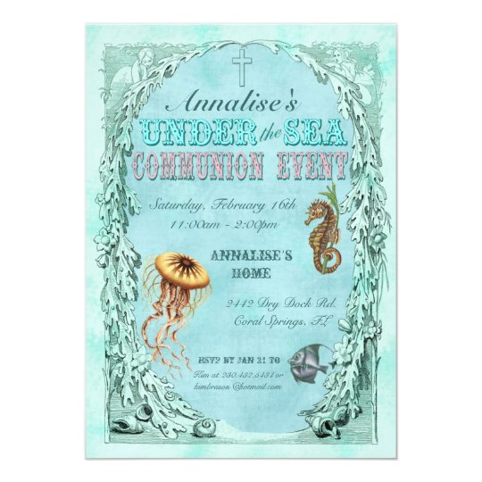 Under the Sea Communion Invitation - Pink