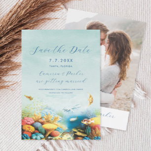 Under the Sea Coral Reef Aquarium Wedding Save The Date