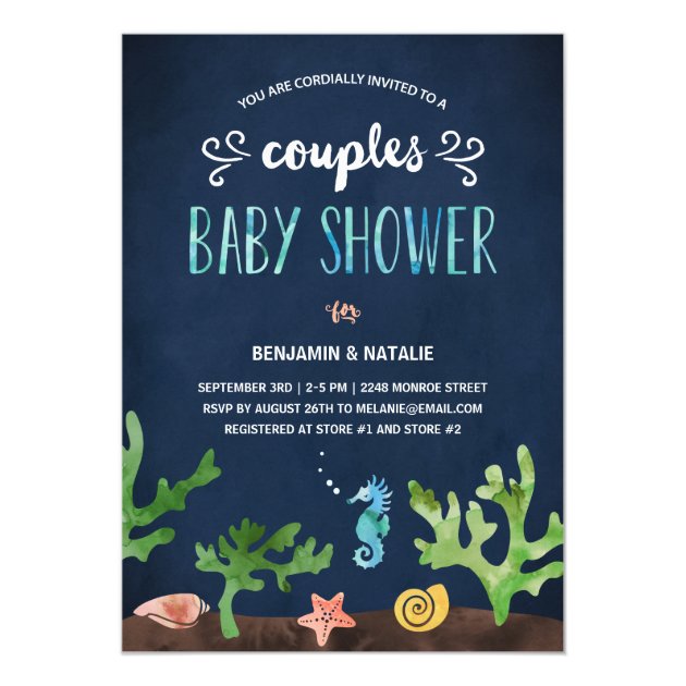 Under The Sea | Couples Baby Shower Invitation