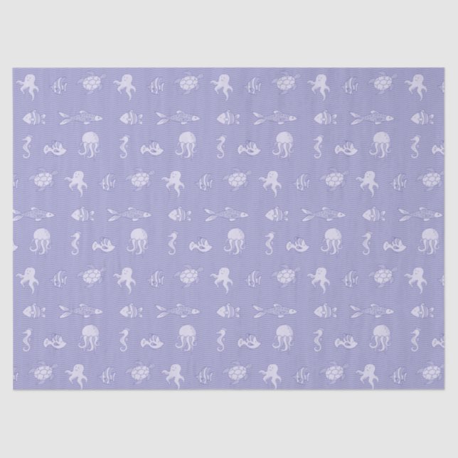 Under the Sea Creatures Purple Tissue Paper (Front)