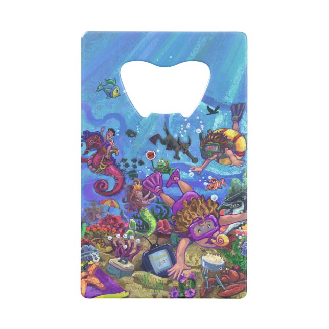 Under the Sea Credit Card Bottle Opener (Back)
