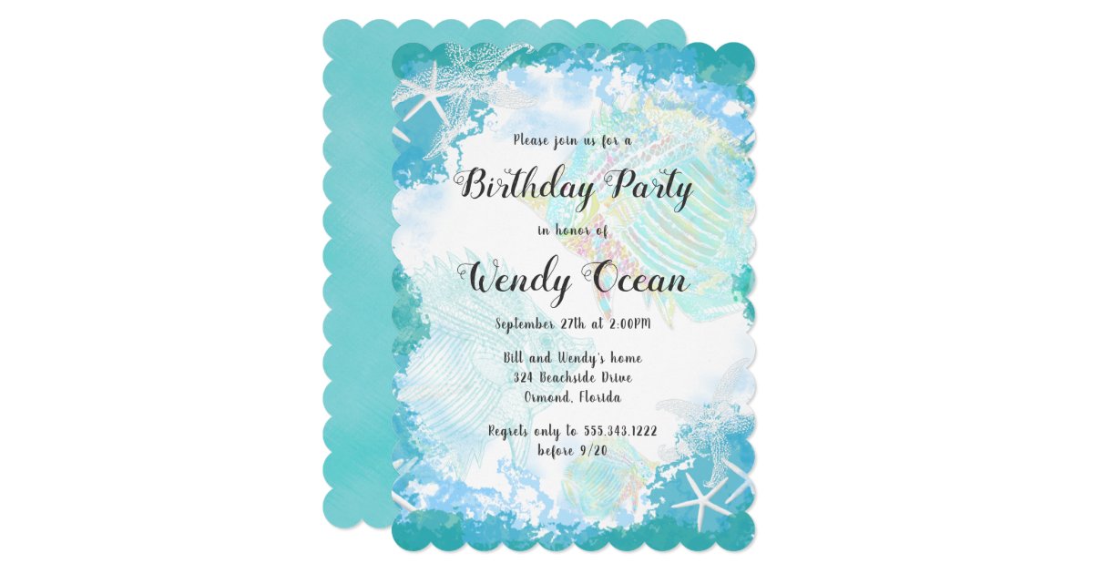 Under the Sea Custom Birthday Party Invitations | Zazzle.com