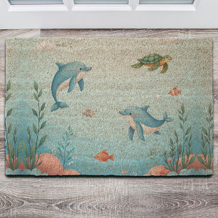 Under the Sea Cute Fiber Doormat