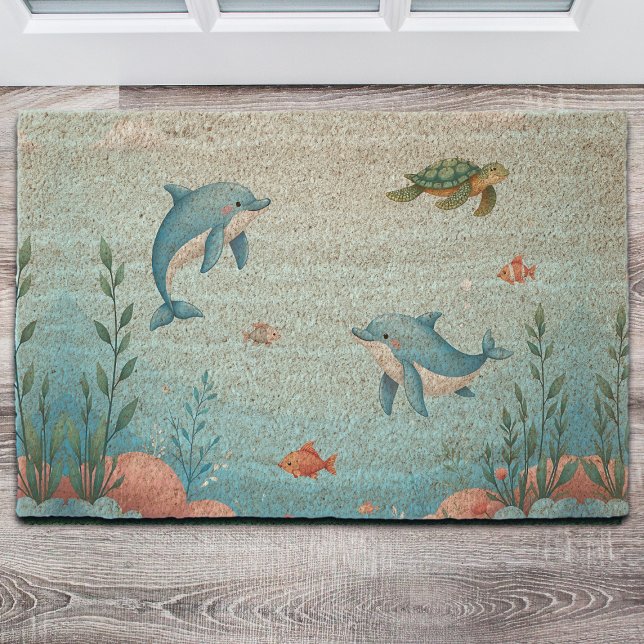 Under the Sea Cute Fiber Doormat (Creator Uploaded)