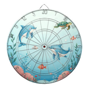 Under the Sea Cute Kids Dart Board