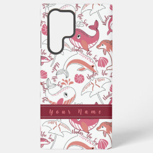 Under The Sea Cute Marine Animals Pattern Print Samsung Galaxy S22 Ultra Case