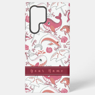 Under The Sea Cute Marine Animals Pattern Print Samsung Galaxy S22 Ultra Case