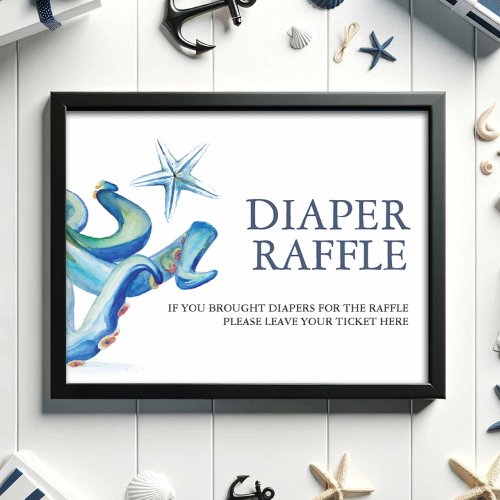 Under The Sea Diaper Raffle Baby Shower Sign
