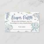 Under The Sea Diaper Raffle Card For A Boy at Zazzle