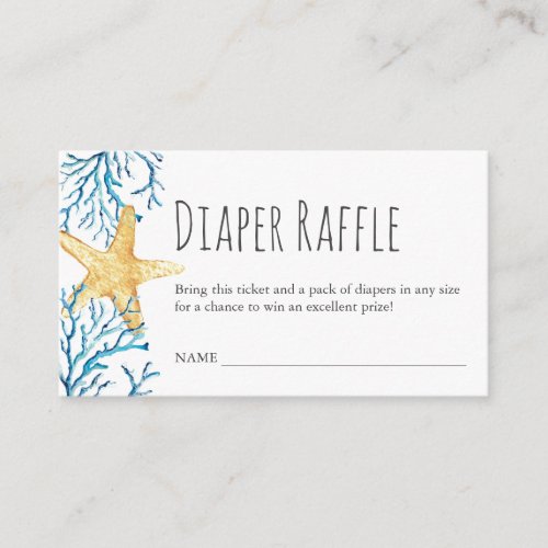 Under the Sea Diaper Raffle Invitation Enclosure