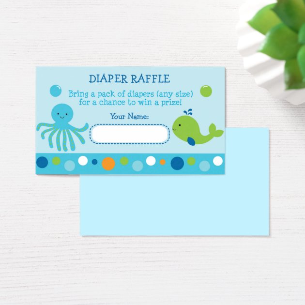 Under The Sea Diaper Raffle Tickets