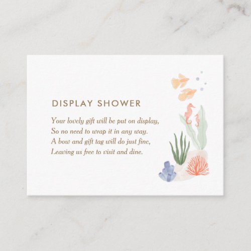 Under the Sea Display Shower Enclosure Card