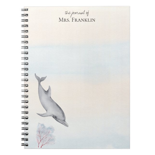 Under the Sea Dolphin Personalized 2  Notebook (Front)