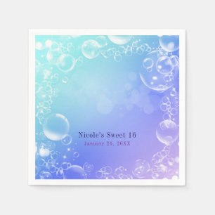 Under the Sea Enchanted Bubbles Custom Party Napkins