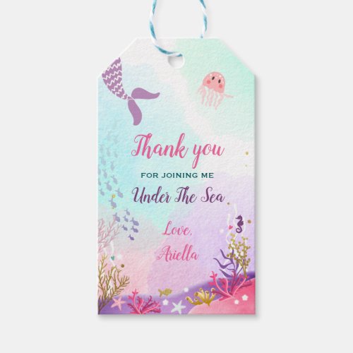 Under the Sea Favor tags Mermaid Birthday Party