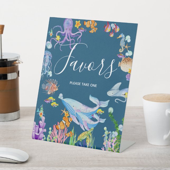 Under the Sea Favors Pedestal Sign (In SItu)