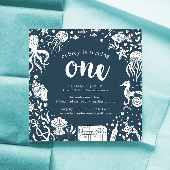Under the Sea | First Birthday Party Invitation (Creator Uploaded)