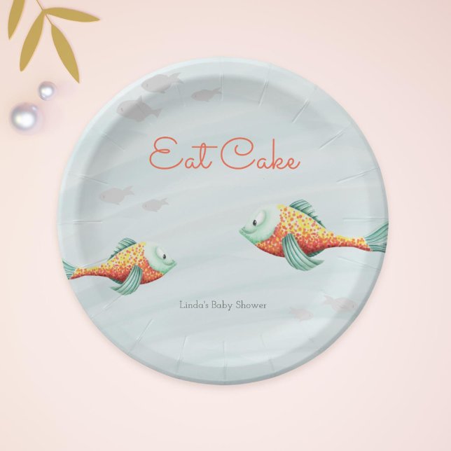 Under the Sea Fish Baby Shower Paper Plates (Creator Uploaded)