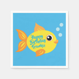 Under the Sea Fish Birthday Party Napkins