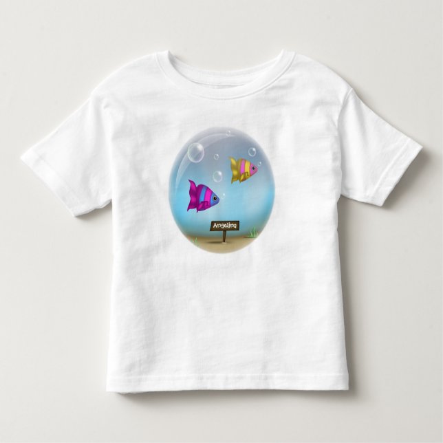 Under the Sea - Fish Bowl Design - Kids T-Shirt (Front)