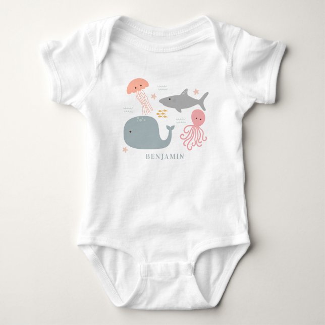Under The Sea Friends Baby Bodysuit (Front)