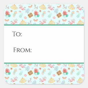 Under The Sea Gift Tag Sticker