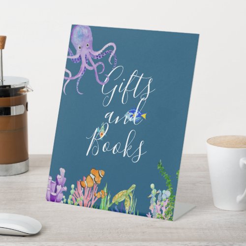  Under the Sea Gifts and Books Pedestal Sign