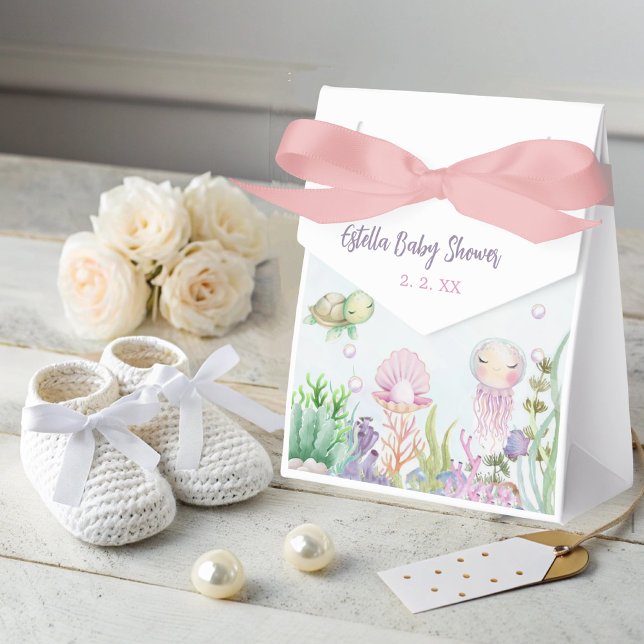 Under the Sea Girl Baby Shower Favor Box (Creator Uploaded)