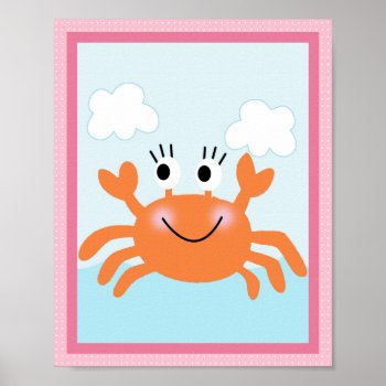 Under The Sea/ Girl /sealife/pink Art Poster by Personalizedbydiane at Zazzle
