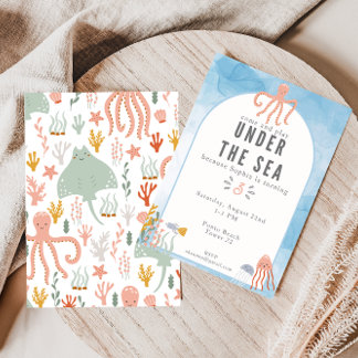 Under the Sea Girls Birthday Invitation