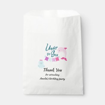 Under The Sea | Girl's Birthday Party Thank You Favor Bag by daisylin712 at Zazzle