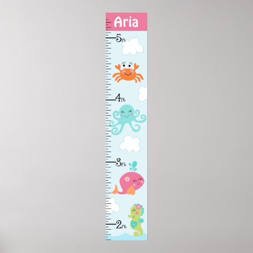 Under the SeaGirls Growth Chart Keep at 8x44