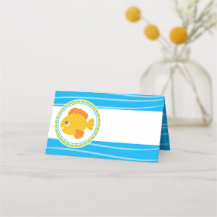 Under the Sea Goldfish Birthday Place Card