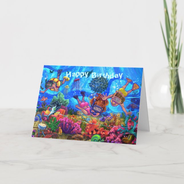 Under the Sea Happy Birthday Card (Front)
