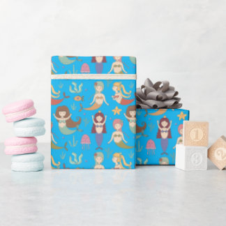 Under the Sea Happy Mermaid Doing What Mermaids Do Wrapping Paper
