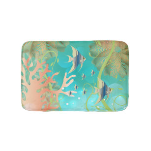 coral and teal bathroom accessories #greyandtealbathroomaccessories   Mermaid bathroom decor, Teal bathroom accessories, Aqua bathroom decor