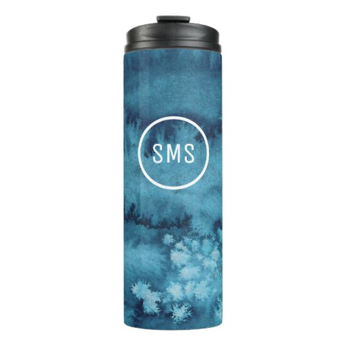 Under the sea insulated tumbler blue watercolor
