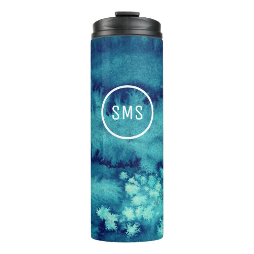 Under the sea insulated tumbler blue watercolor