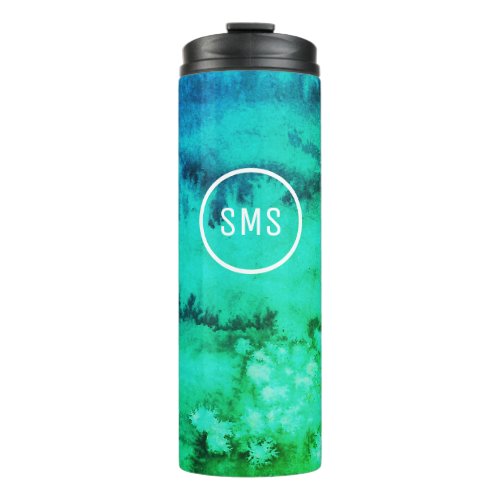 Under the sea insulated tumbler blue watercolor